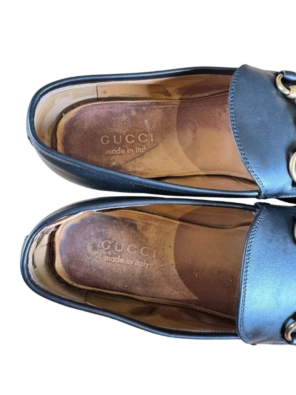 Gucci Men's Black Slip On Leather Horsebit Loafer Moccasin Size EU 8.5 US 9
